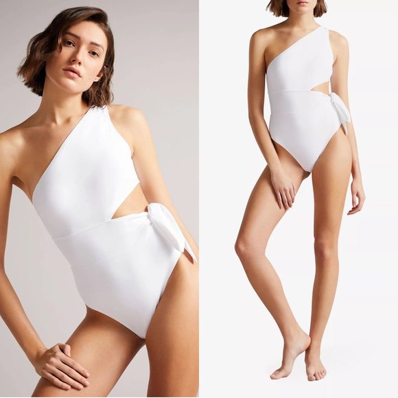 Ted Baker Other - Ted baker white one shoulder swimsuit FINAL PRICE